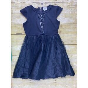 Disney‎ D Signed Girls Size Medium 10/12 Black Tulle Skirt Zipper Dress